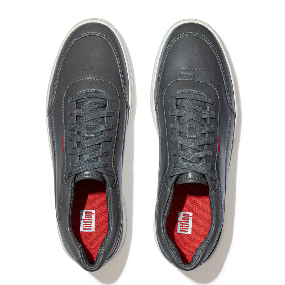 Fitflop Mens Sneakers - Rally X Leather - Grey - 836-WZSLNU